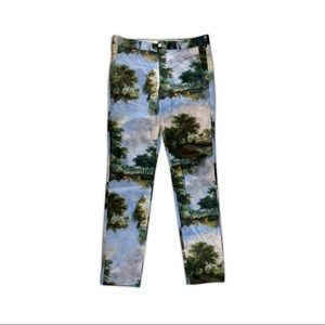 Comme Des Garçons Silk Artwork Trousers